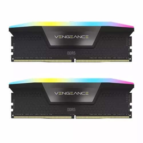 رم کامپیوتر CORSAIR VENGEANCE RGB BLACK 32GB(2X16GB) 5600 CL40 DDR5