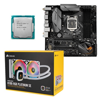 باندل پردازنده i7 7700k و مادربرد strix و واترکولر کورسر (کارکرده)