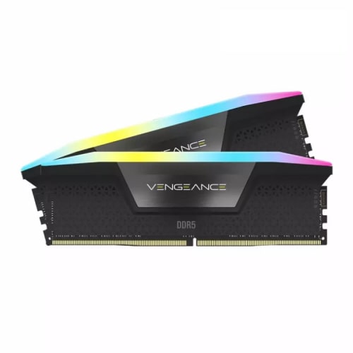 رم کامپیوتر کورسیر مدل CORSAIR VENGEANCE RGB BLACK 32GB (16GBx2) 6400MHz CL36