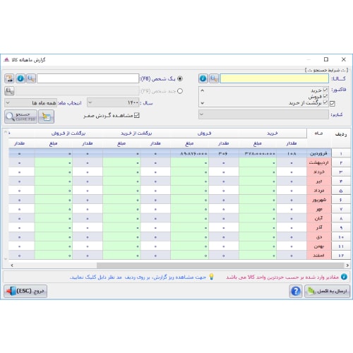 نرم افزار حسابداری فروشندگان لوازم یدکی (پارت)