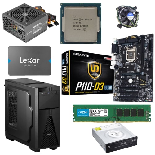 کیس اداری Core i5(6400)-8GB DDR4 -128GB SSD