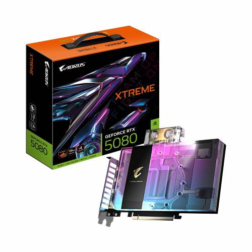 کارت گرافیک گیگابایت مدل GIGABYTE AORUS RTX 5080 Xtreme Waterforce WB 16G